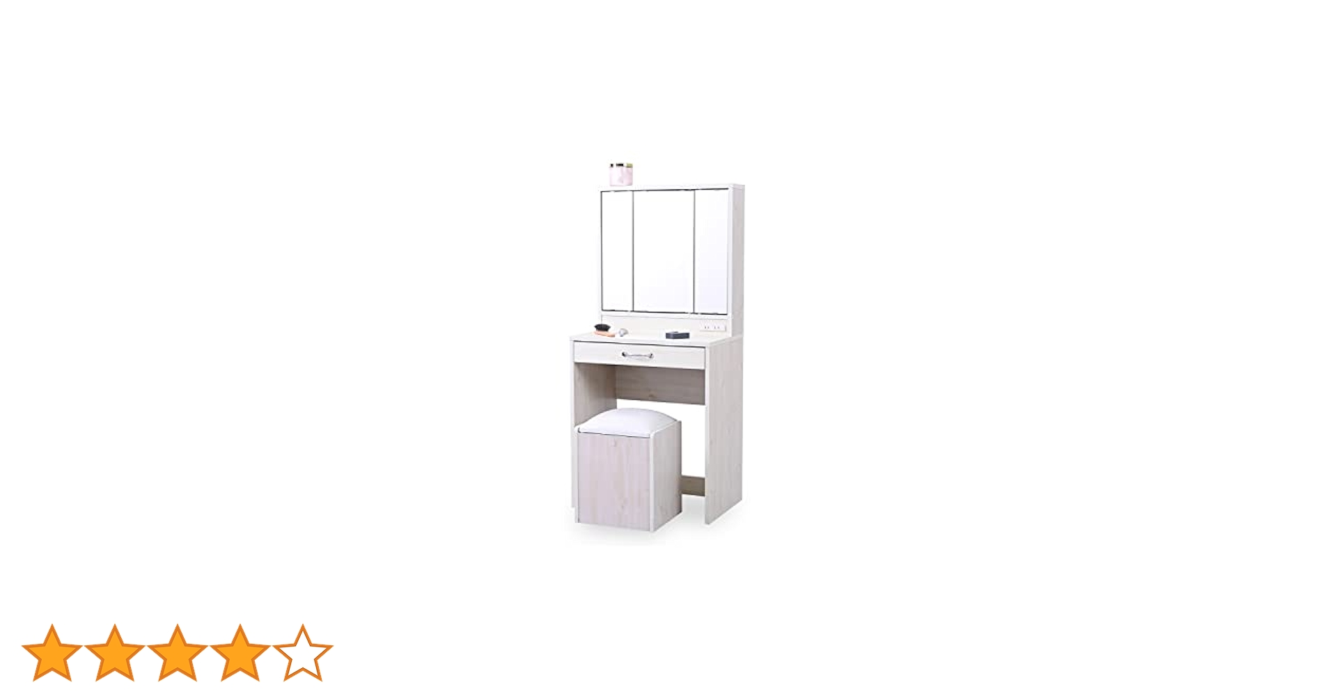 Amazon｜JKプラン 三面鏡ドレッサー 化粧台 スツール付き